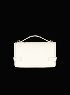 B-Buzz 24 Monogrammed Grained Leather Bag-Balmain Sale
