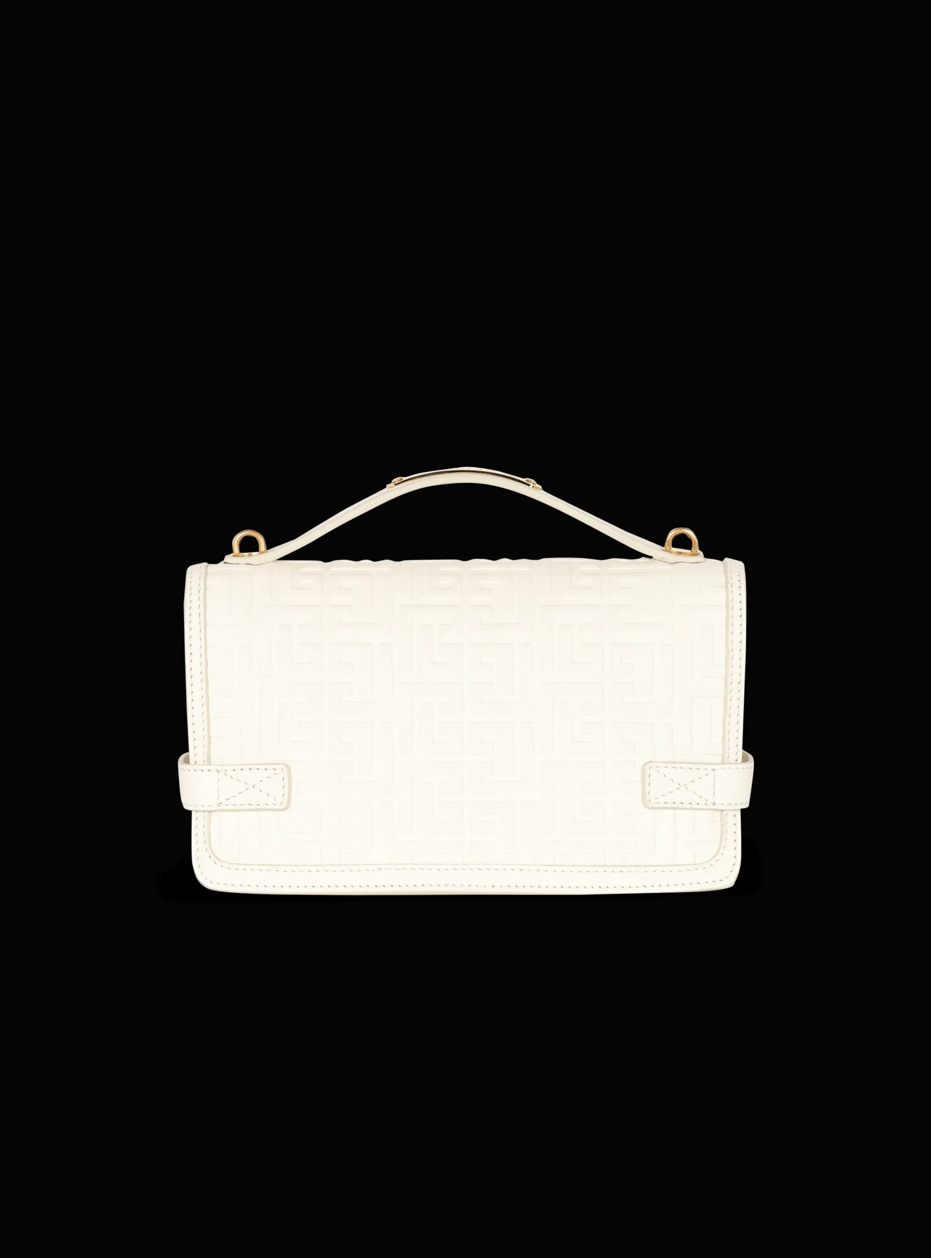 B-Buzz 24 Monogrammed Grained Leather Bag-Balmain Sale
