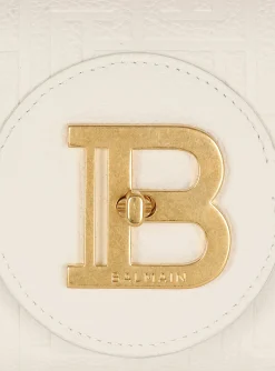 B-Buzz 23 Monogrammed Grained Leather Clutch-Balmain Clearance