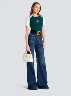 B-Buzz 22 Monogrammed Top-handle Bag In Grained Leather-Balmain Best