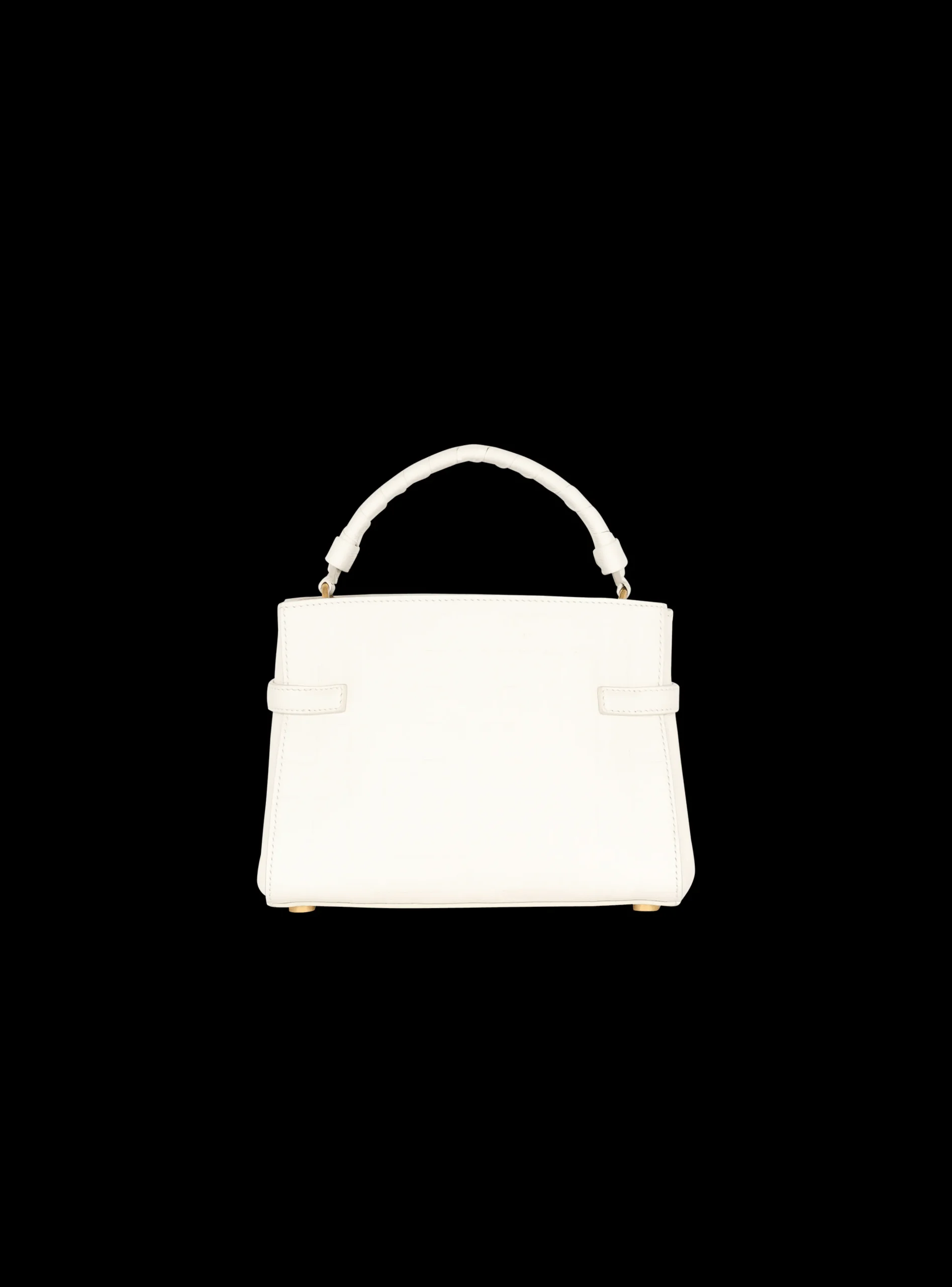 B-Buzz 22 Monogrammed Top-handle Bag In Grained Leather-Balmain Best