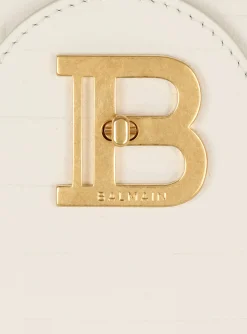 B-Buzz 22 Monogrammed Top-handle Bag In Grained Leather-Balmain Best