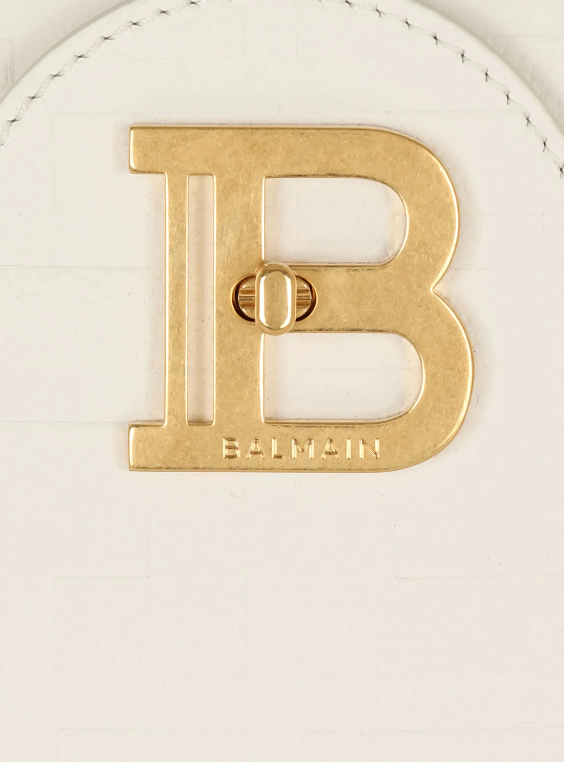 B-Buzz 22 Monogrammed Top-handle Bag In Grained Leather-Balmain Best