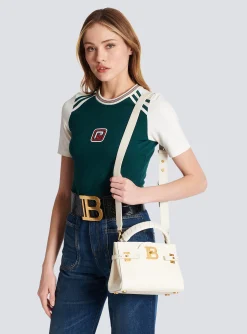 B-Buzz 22 Monogrammed Top-handle Bag In Grained Leather-Balmain Best