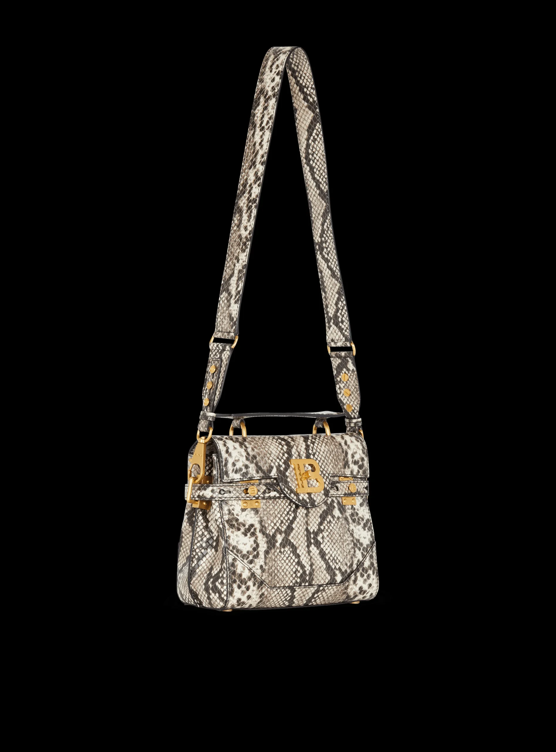 B-Buzz 23 Snakeskin-effect Leather Bag-Balmain Fashion