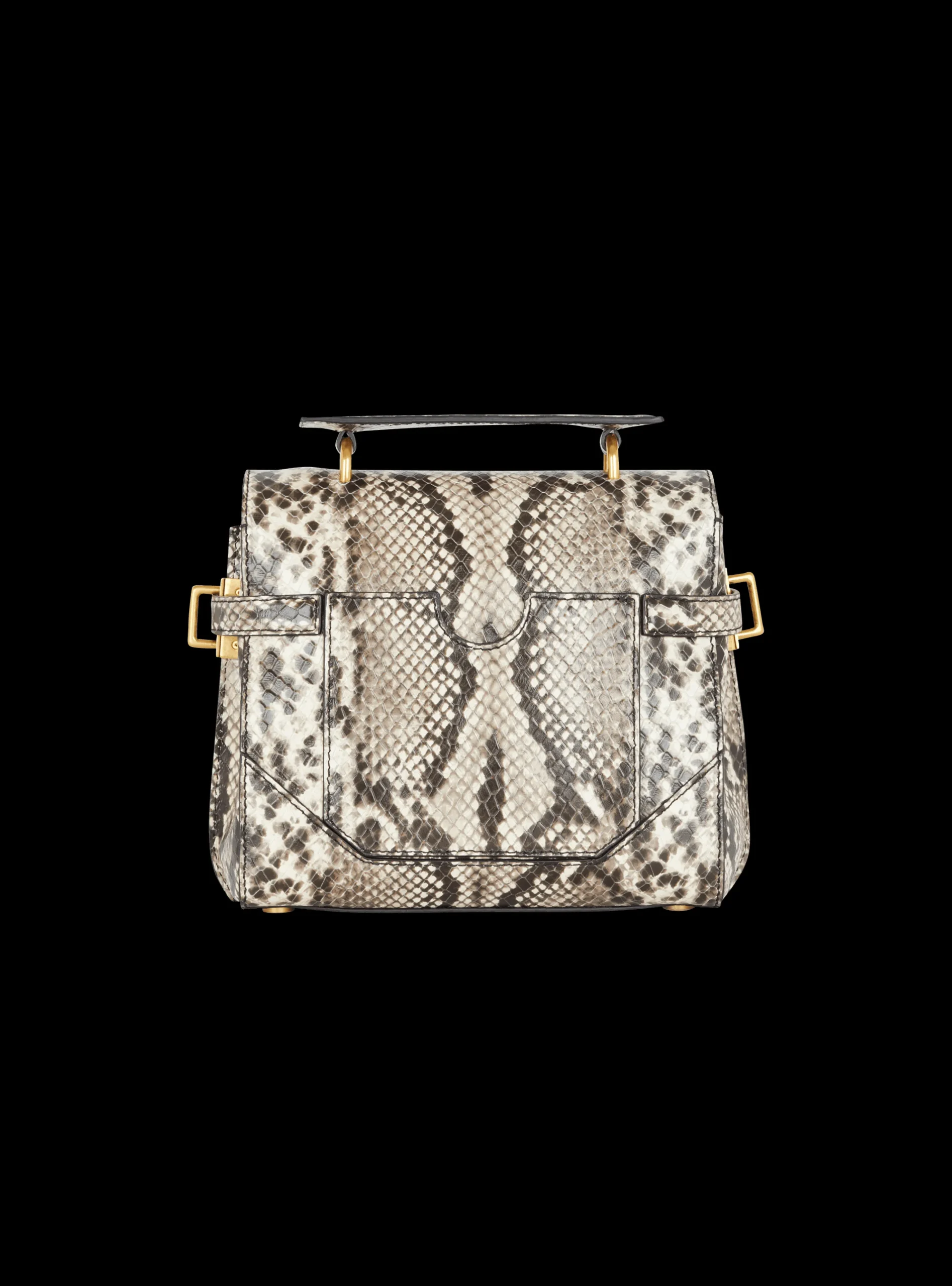 B-Buzz 23 Snakeskin-effect Leather Bag-Balmain Fashion
