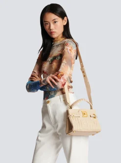 B-Buzz 22 Top Handle Bag In Monogram Quilted Leather-Balmain Hot