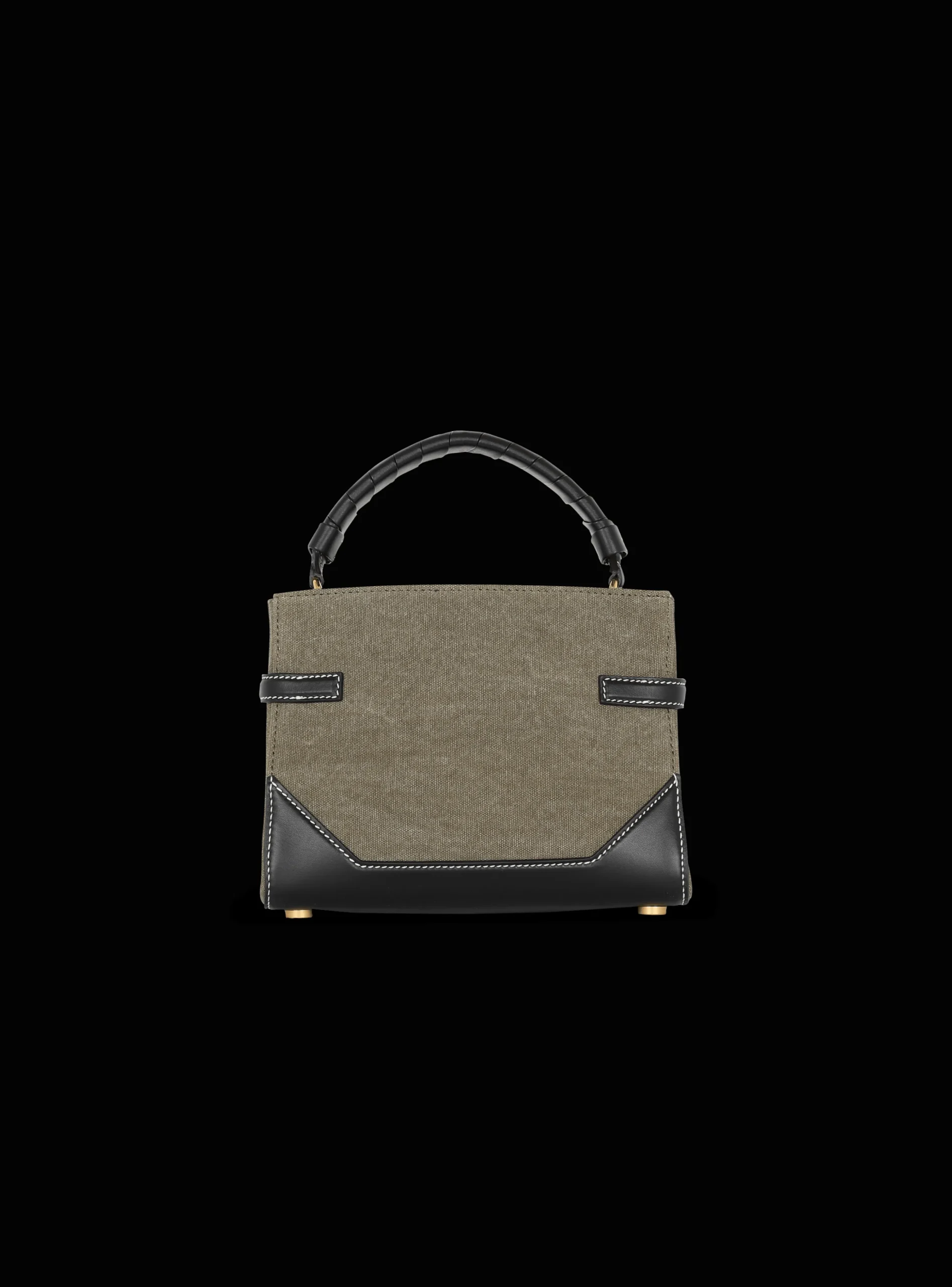 B-Buzz 22 Top-handle Bag In Canvas And Leather-Balmain Clearance