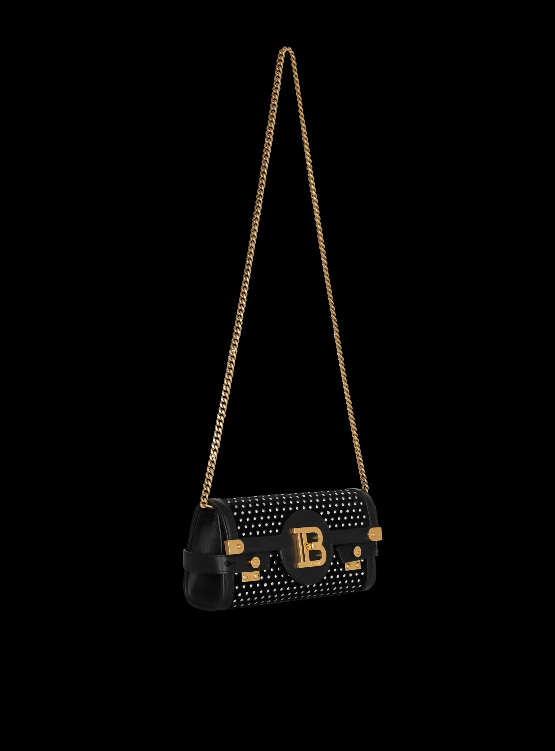 B-Buzz 23 Velvet And Crystal Clutch-Balmain Store