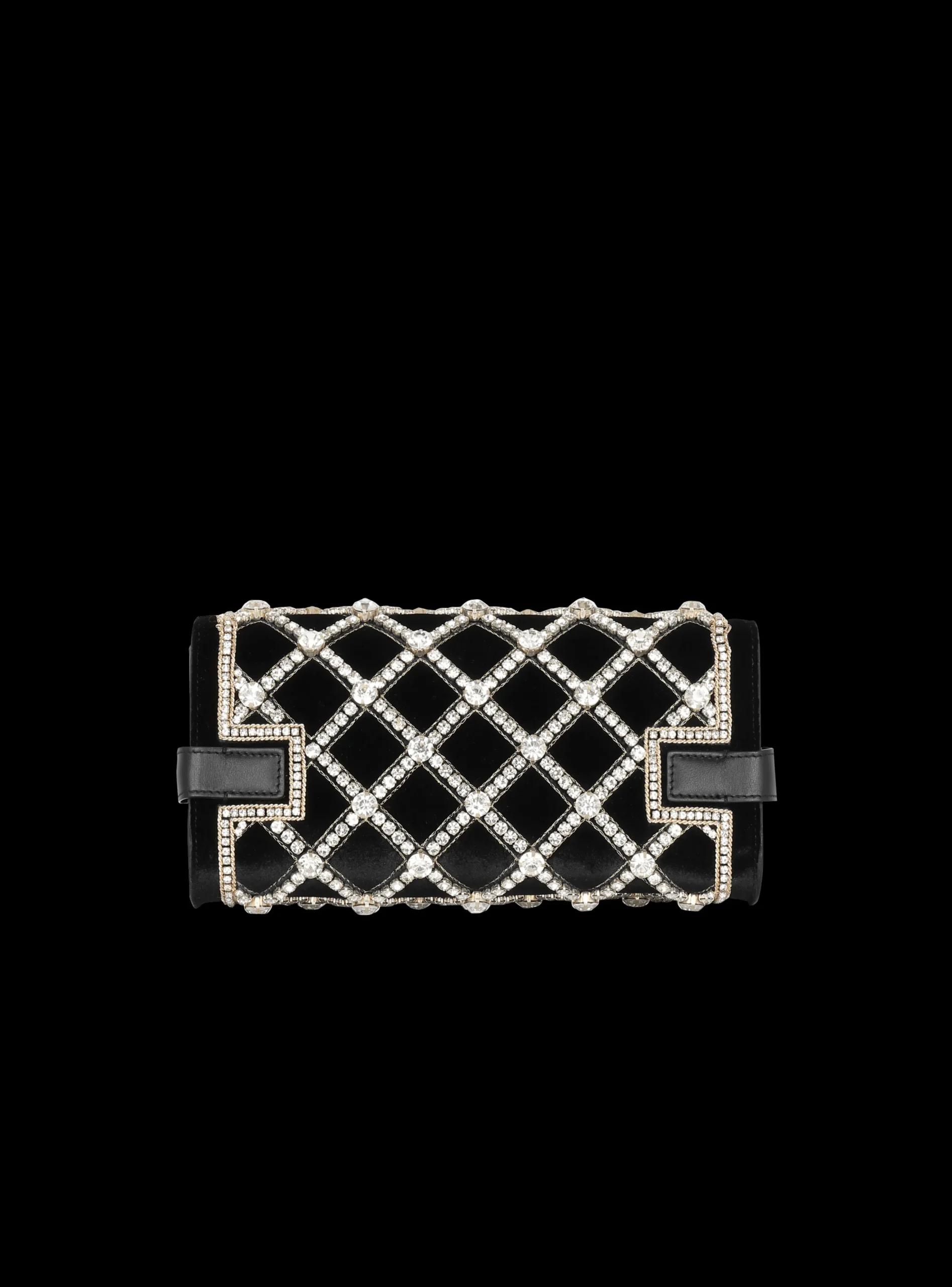 B-Buzz 23 Velvet And Pearl Clutch-Balmain Clearance