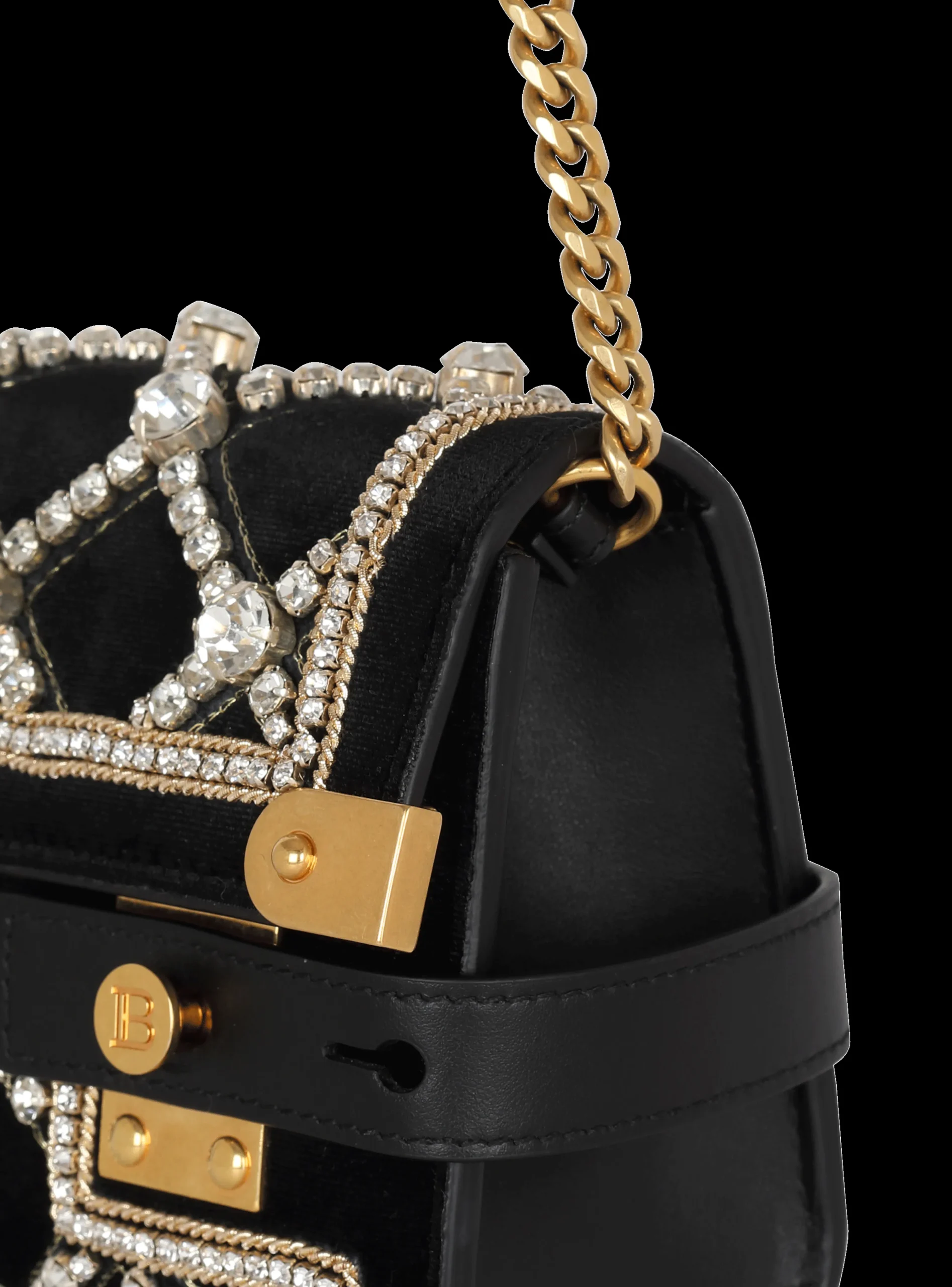 B-Buzz 23 Velvet And Pearl Clutch-Balmain Clearance