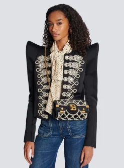 B-Buzz 23 Velvet And Pearl Clutch-Balmain Clearance