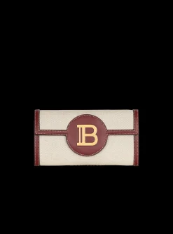 B-Buzz Canvas And Leather Wallet-Balmain Store