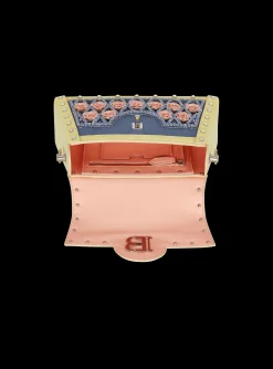 B-Buzz Dynasty Bag Embroidered With Grid And Roses-Balmain Online