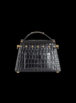 B-Buzz Dynasty Bag In Crocodile-print Leather-Balmain Hot