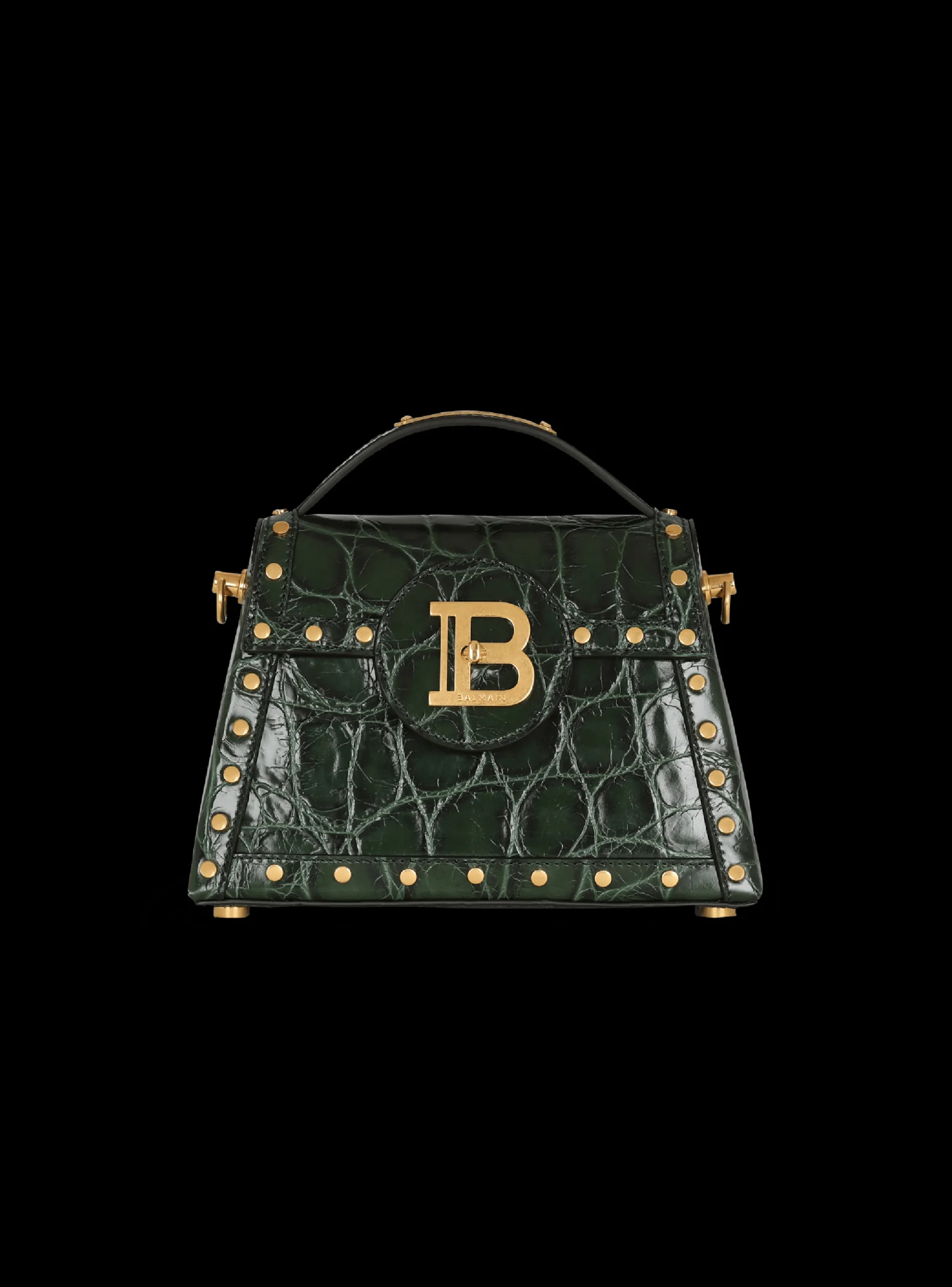 B-Buzz Dynasty Bag In Crocodile-print Leather-Balmain Online