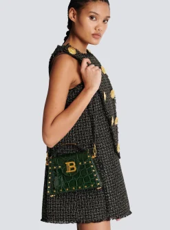 B-Buzz Dynasty Bag In Crocodile-print Leather-Balmain Online