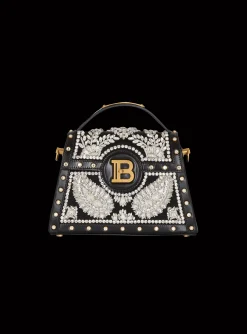 B-Buzz Dynasty Bag In Embroidered Satin-Balmain New