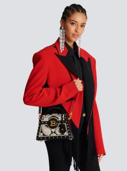 B-Buzz Dynasty Bag In Embroidered Satin-Balmain New