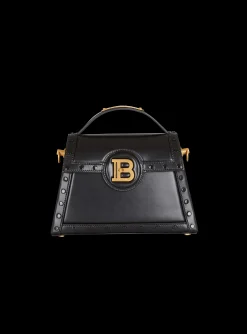 B-Buzz Dynasty Bag In Glazed Leather-Balmain Hot
