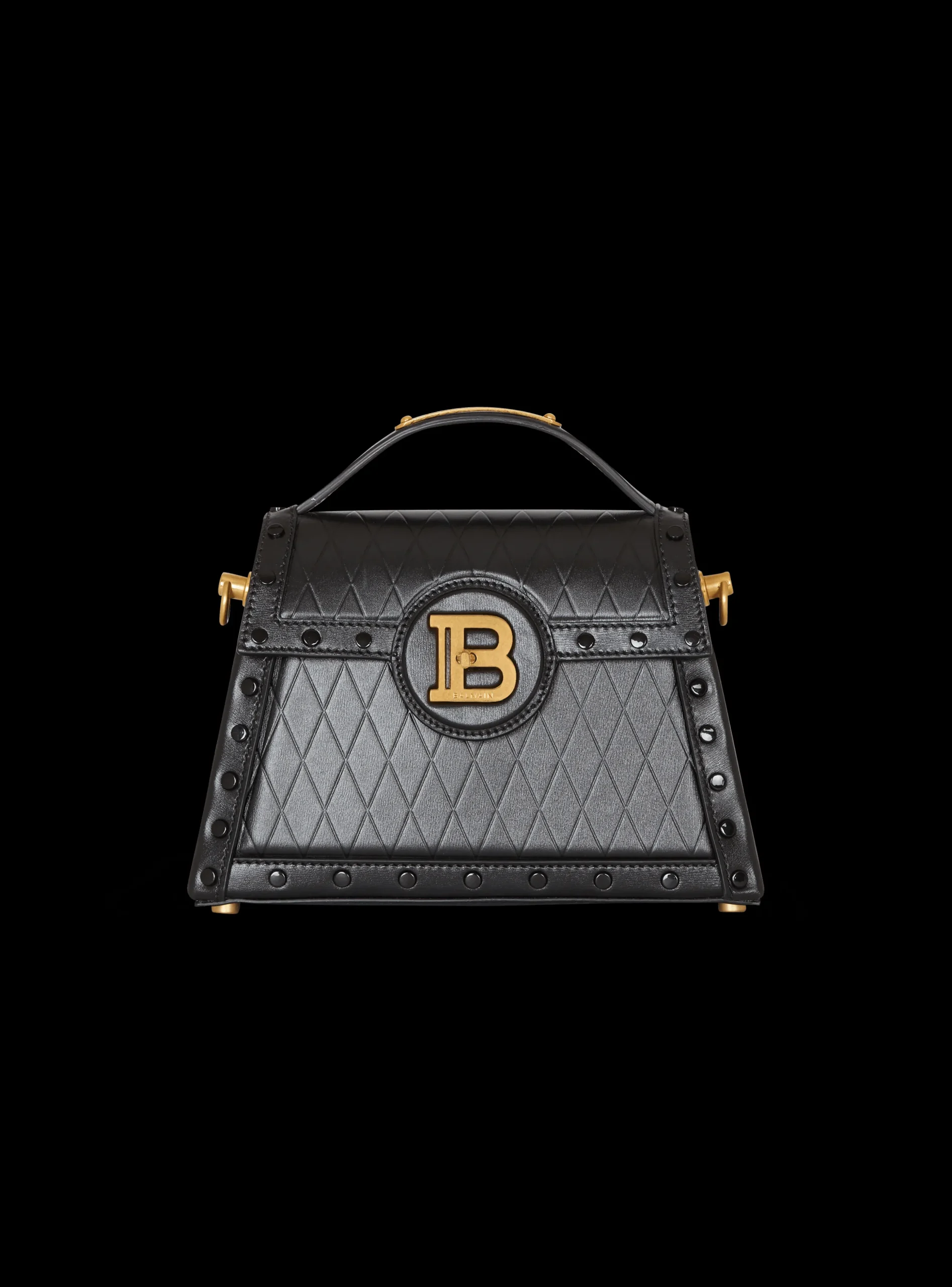 B-Buzz Dynasty Bag In Grid-embossed Calfskin-Balmain Flash Sale