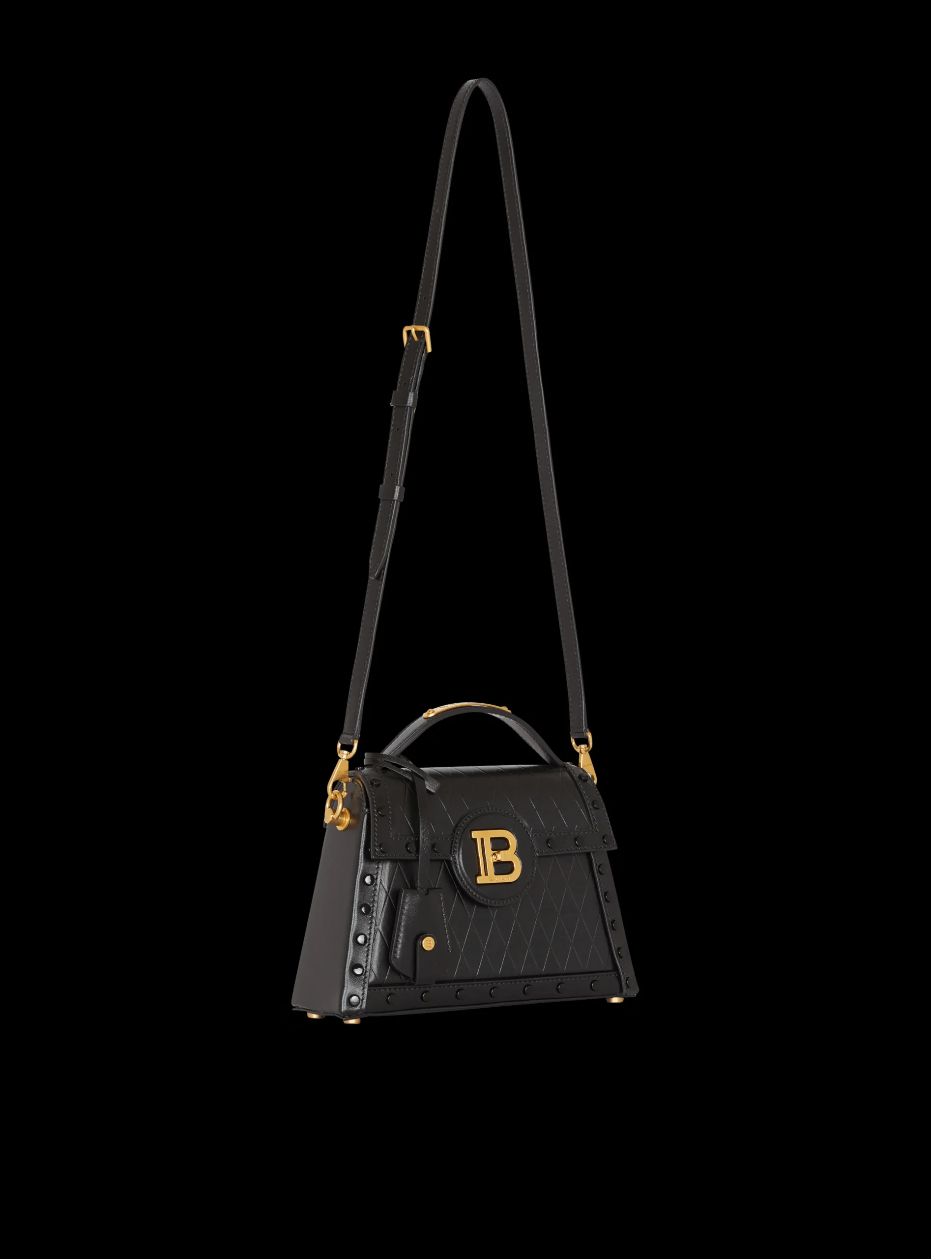 B-Buzz Dynasty Bag In Grid-embossed Calfskin-Balmain Flash Sale