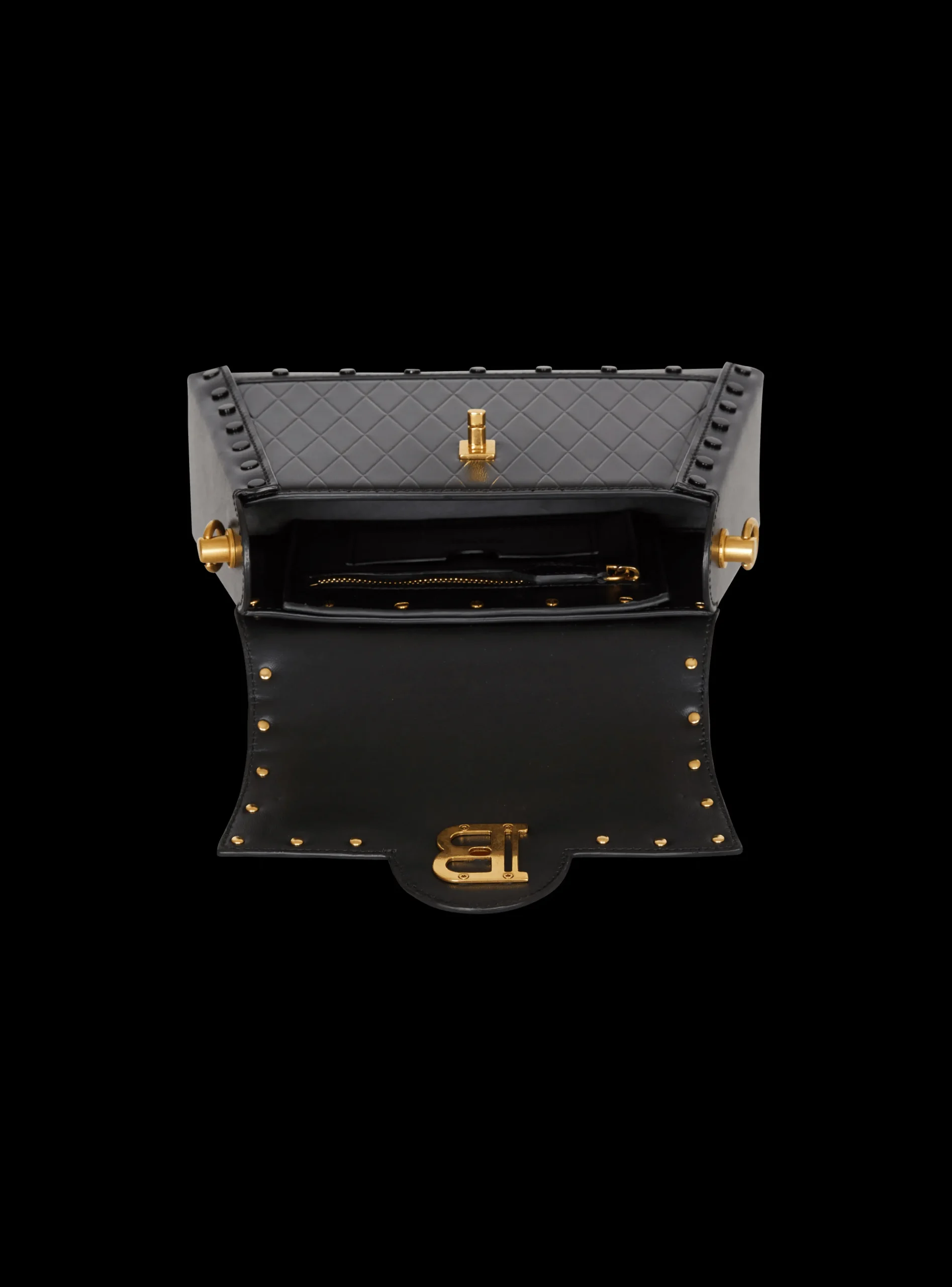 B-Buzz Dynasty Bag In Grid-embossed Calfskin-Balmain Flash Sale