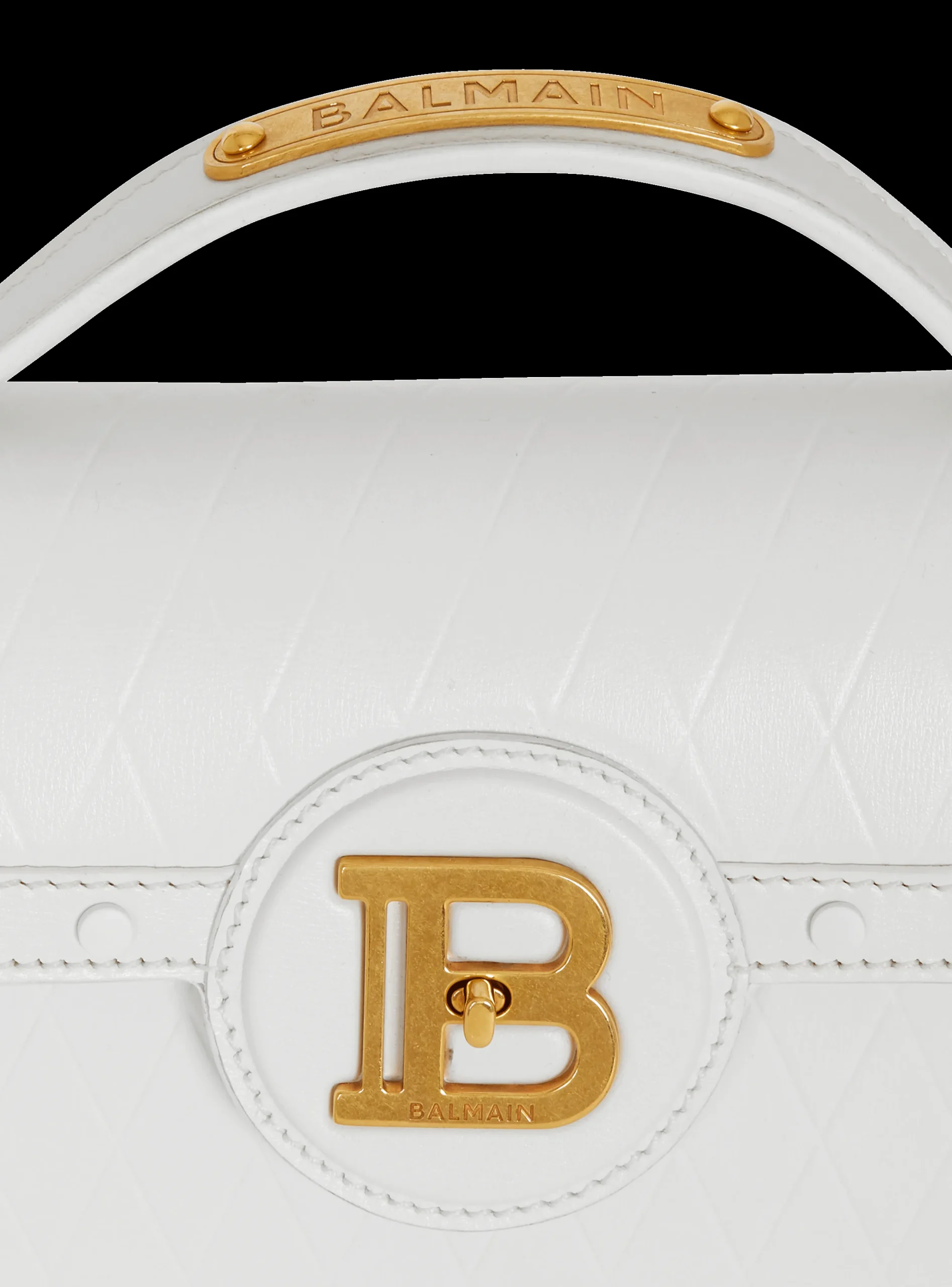 B-Buzz Dynasty Bag In Grid-embossed Calfskin-Balmain Best Sale