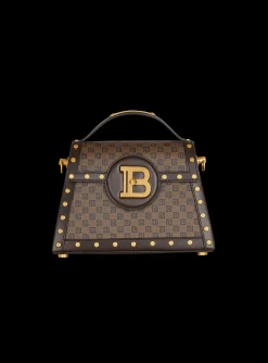B-Buzz Dynasty Bag In Mini Monogram Canvas-Balmain Best