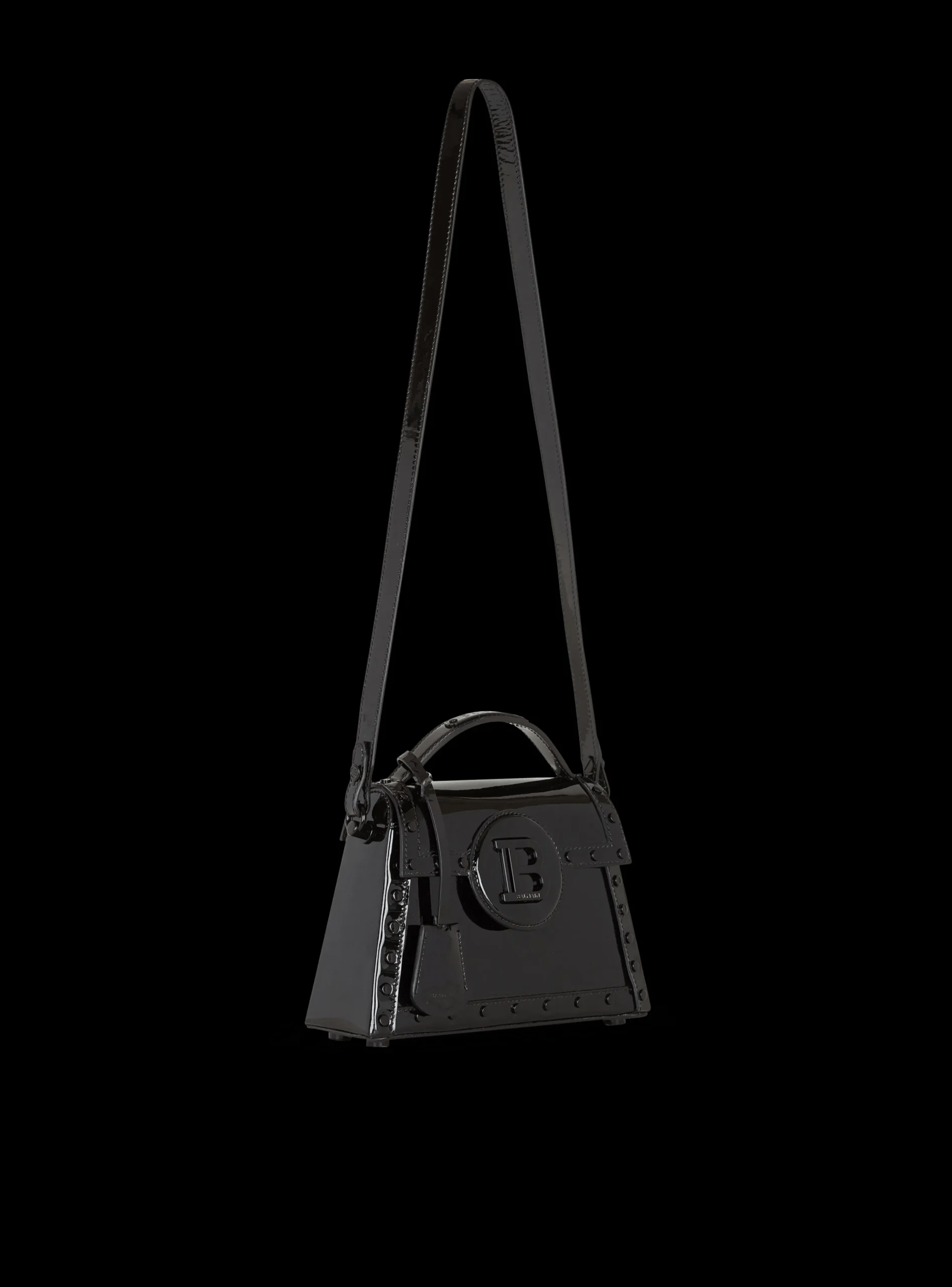 B-Buzz Dynasty Bag In Patent Leather-Balmain Cheap