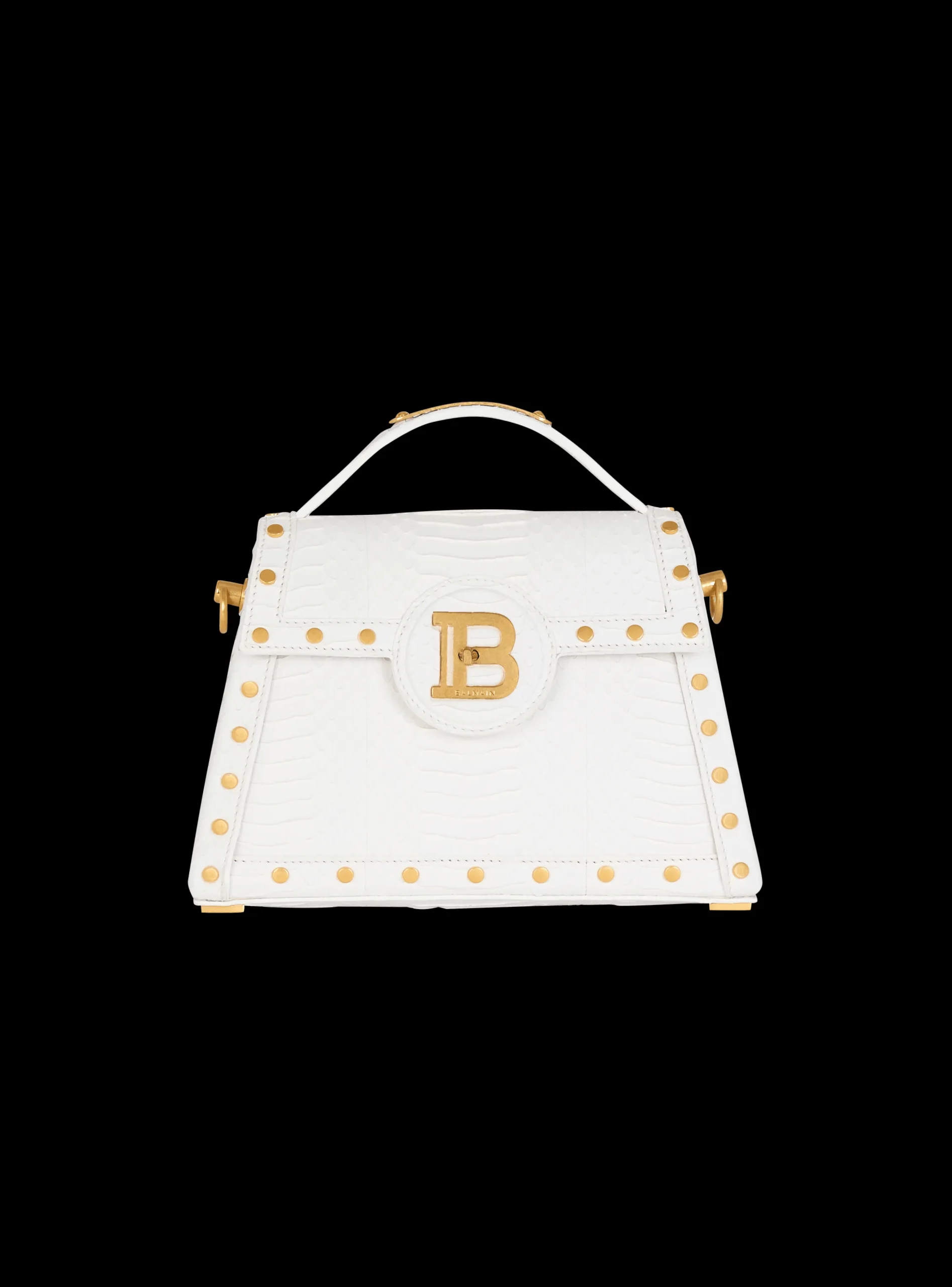 B-Buzz Dynasty Bag In Snakeskin Leather-Balmain Fashion