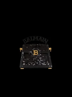 B-Buzz Dynasty Small Bag In Patent Leather And Sequins-Balmain Online