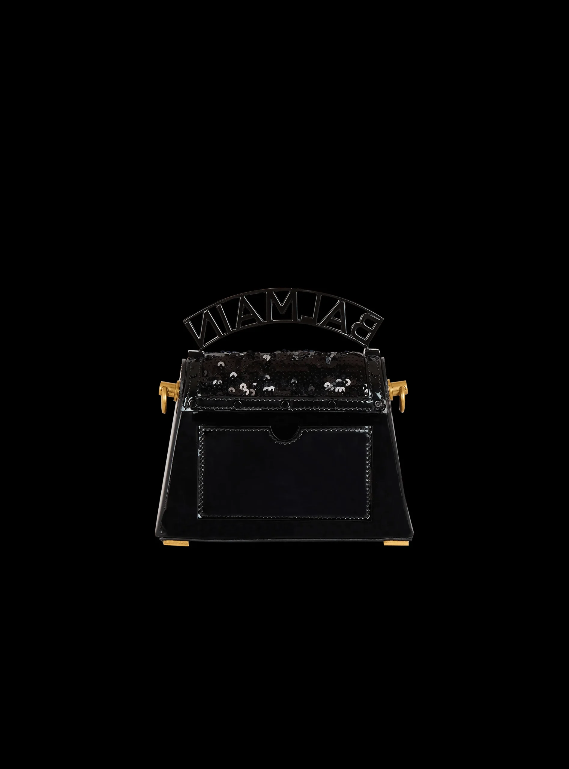 B-Buzz Dynasty Small Bag In Patent Leather And Sequins-Balmain Online
