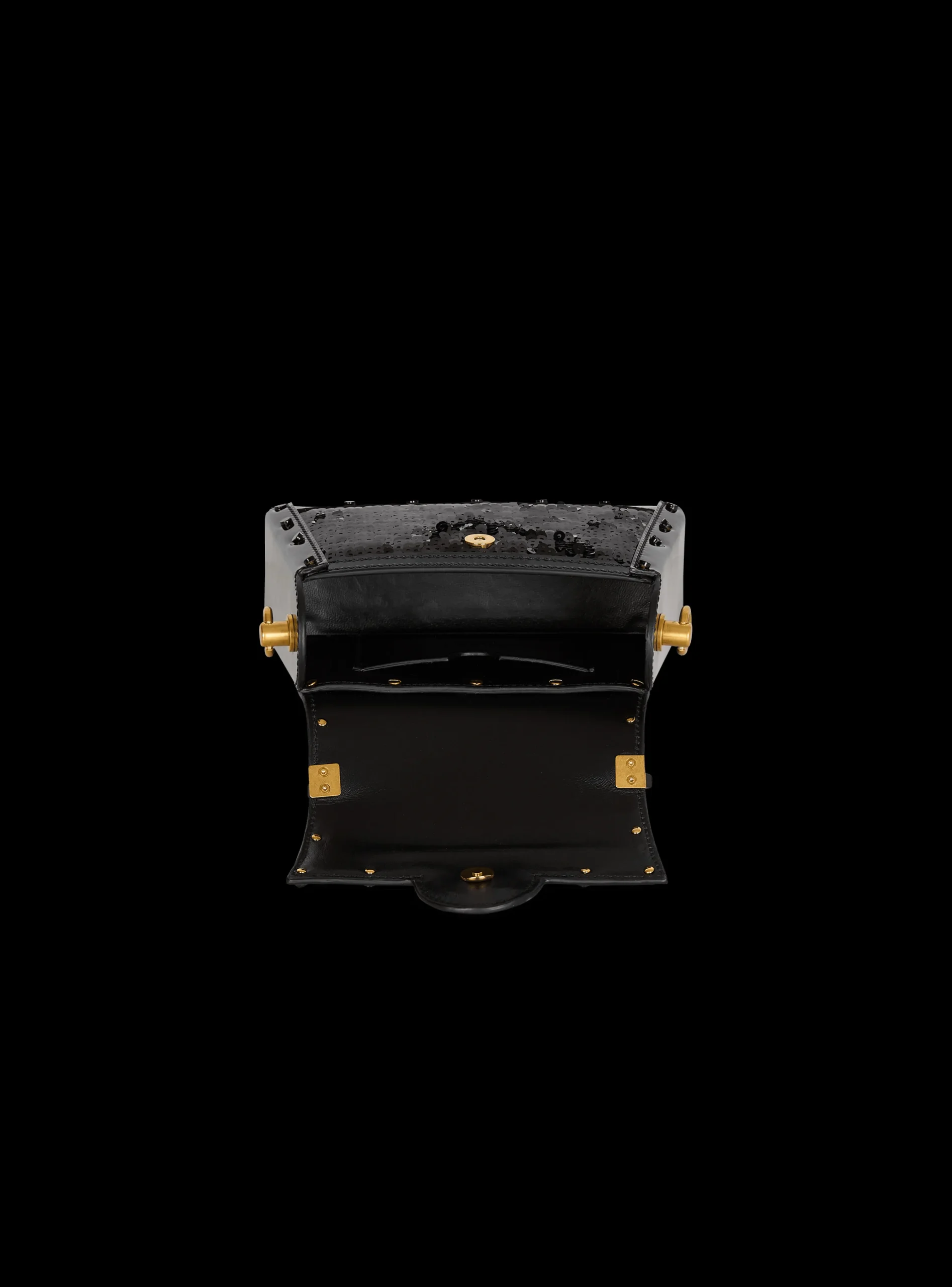 B-Buzz Dynasty Small Bag In Patent Leather And Sequins-Balmain Online