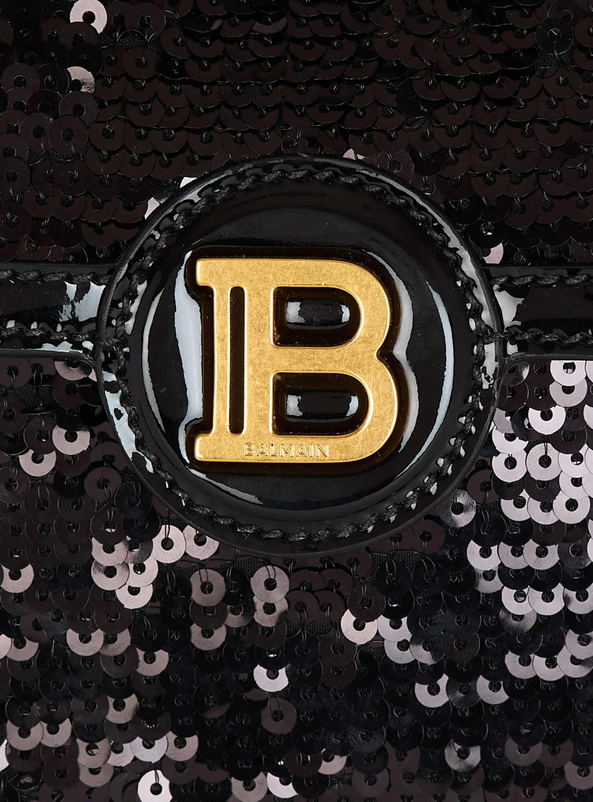 B-Buzz Dynasty Small Bag In Patent Leather And Sequins-Balmain Online