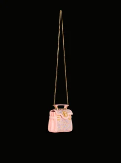 B-Buzz Mini 12 Bag In Suede And Rhinestones-Balmain Best