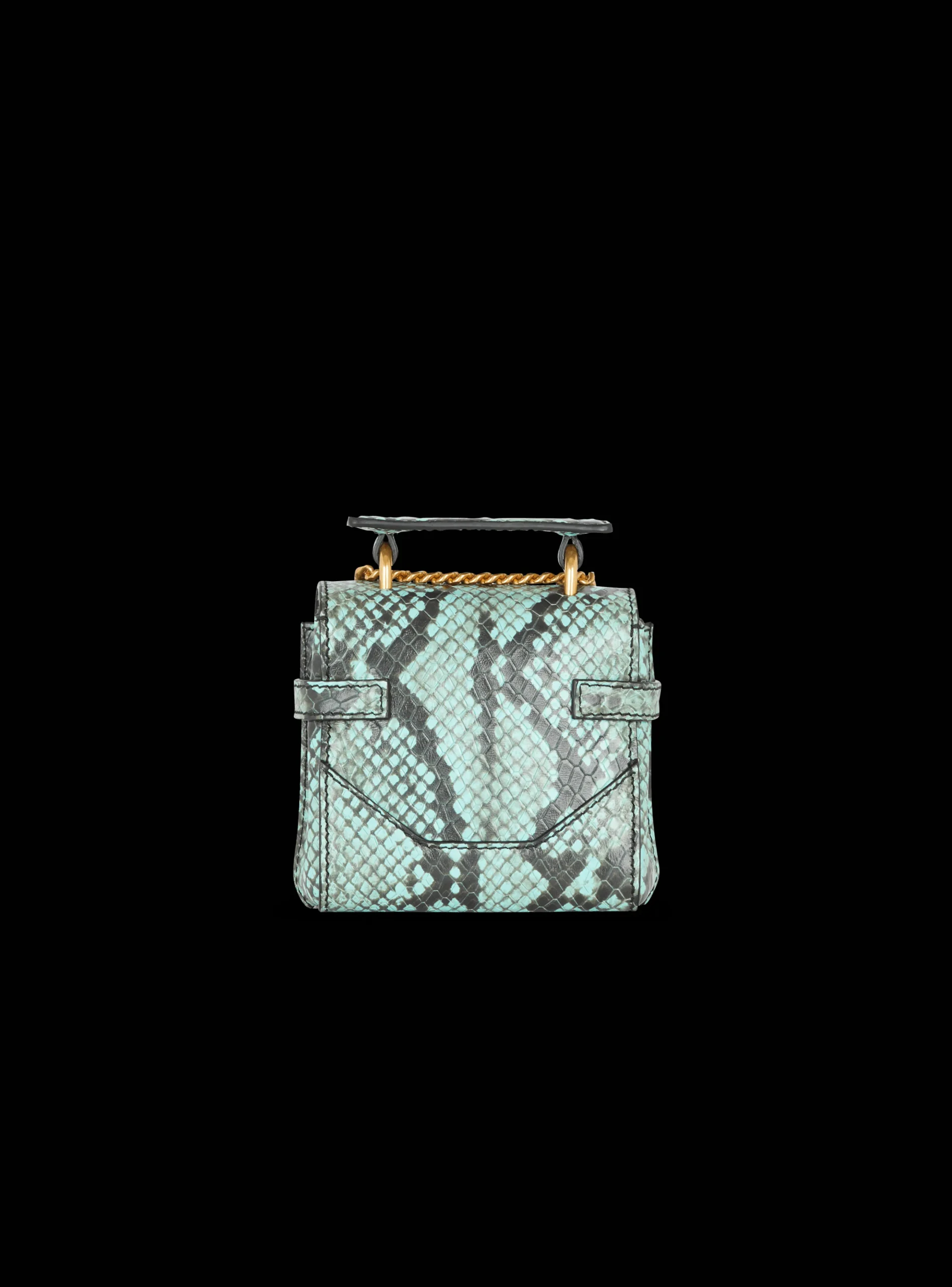 B-Buzz Mini 12 Snakeskin-effect Leather Mini Bag-Balmain Fashion