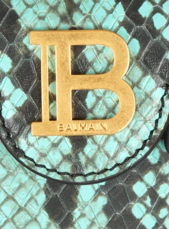B-Buzz Mini 12 Snakeskin-effect Leather Mini Bag-Balmain Fashion
