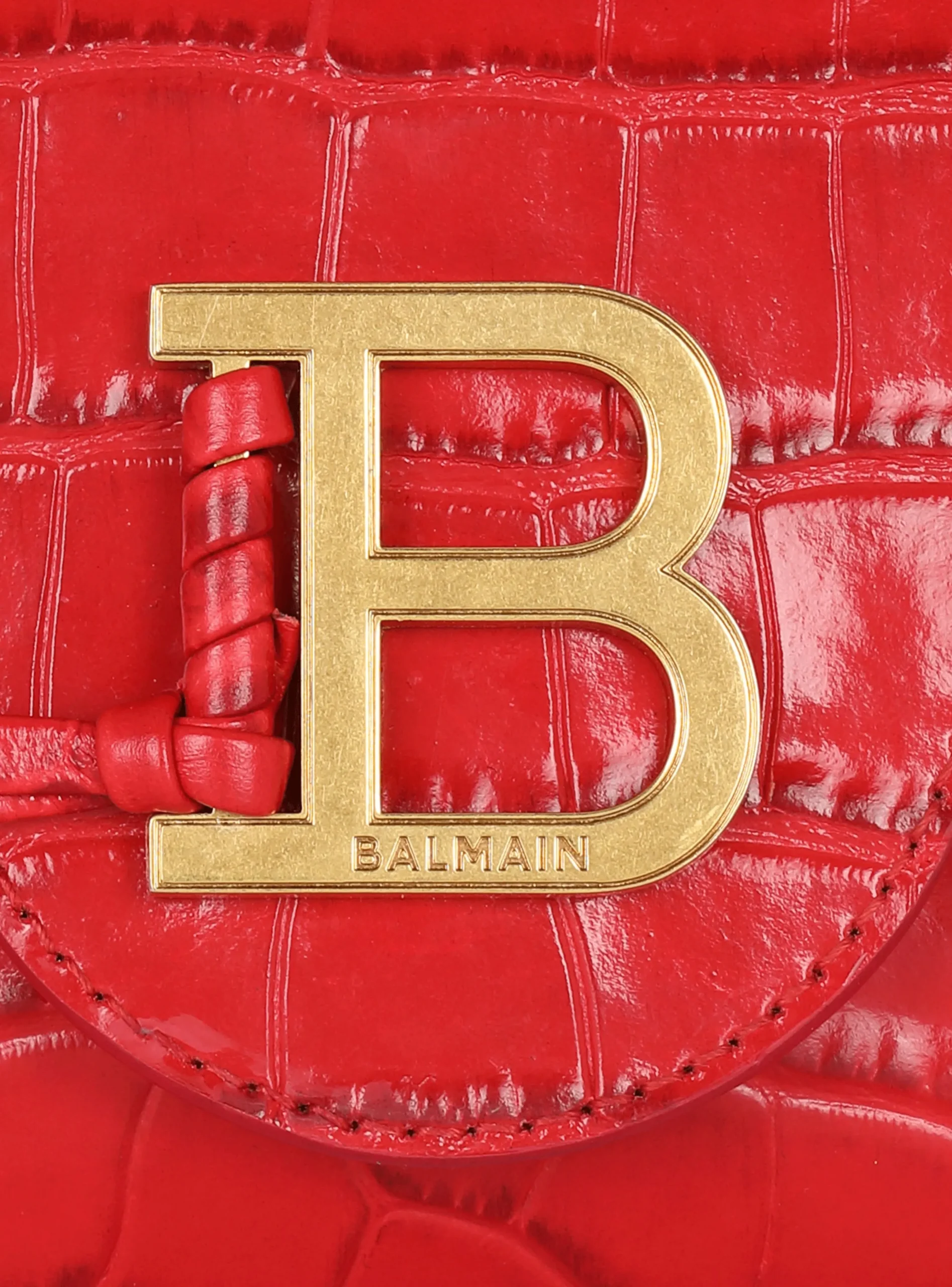 B-Buzz Mini Bag In Crocodile-print Leather-Balmain Cheap