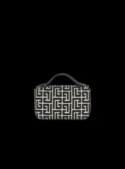 B-Buzz Mini Monogrammed Jacquard Bag-Balmain New
