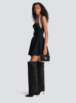 B-Buzz Mini Velvet And Crystal Bag-Balmain Flash Sale