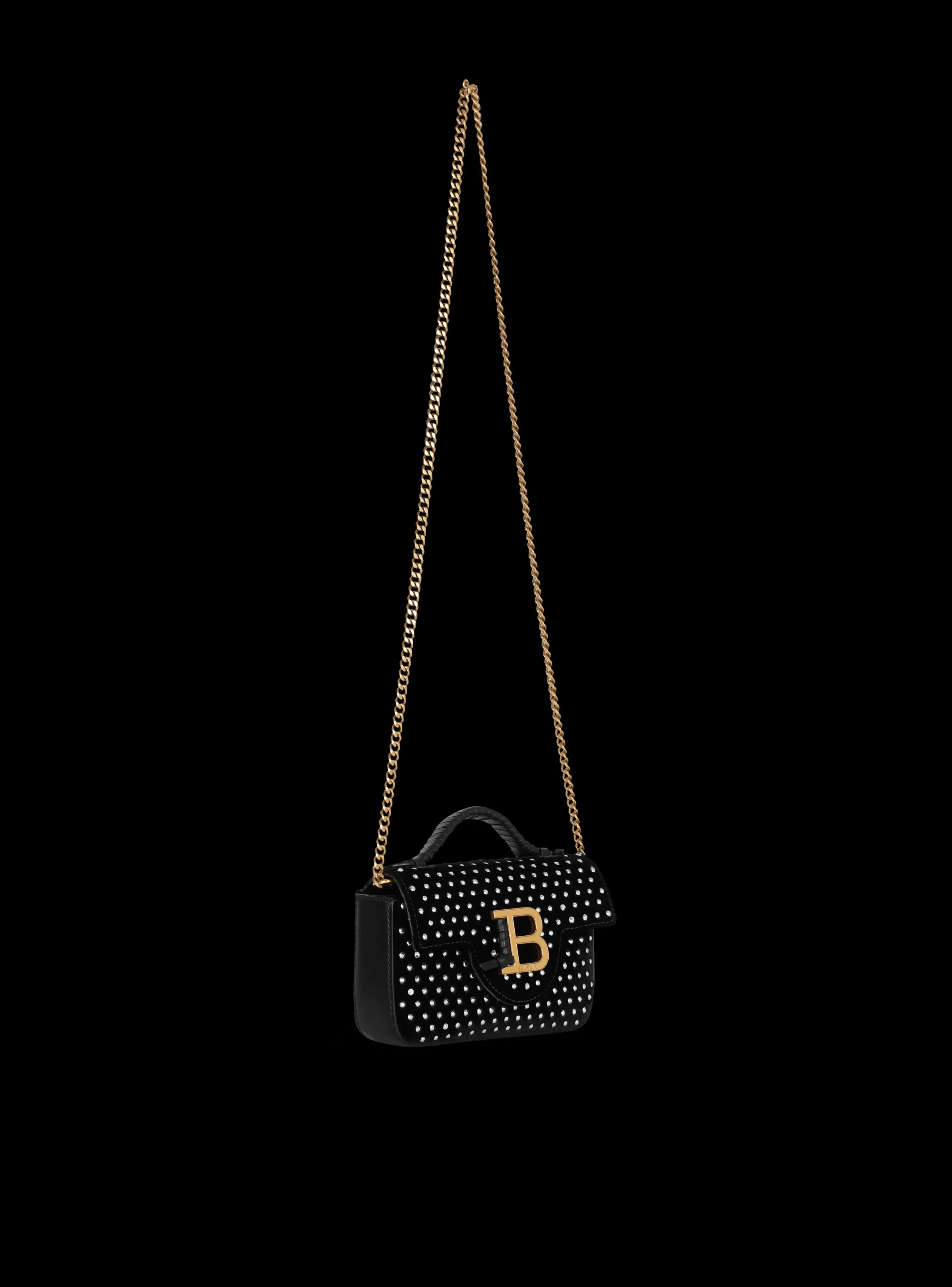 B-Buzz Mini Velvet And Crystal Bag-Balmain Flash Sale