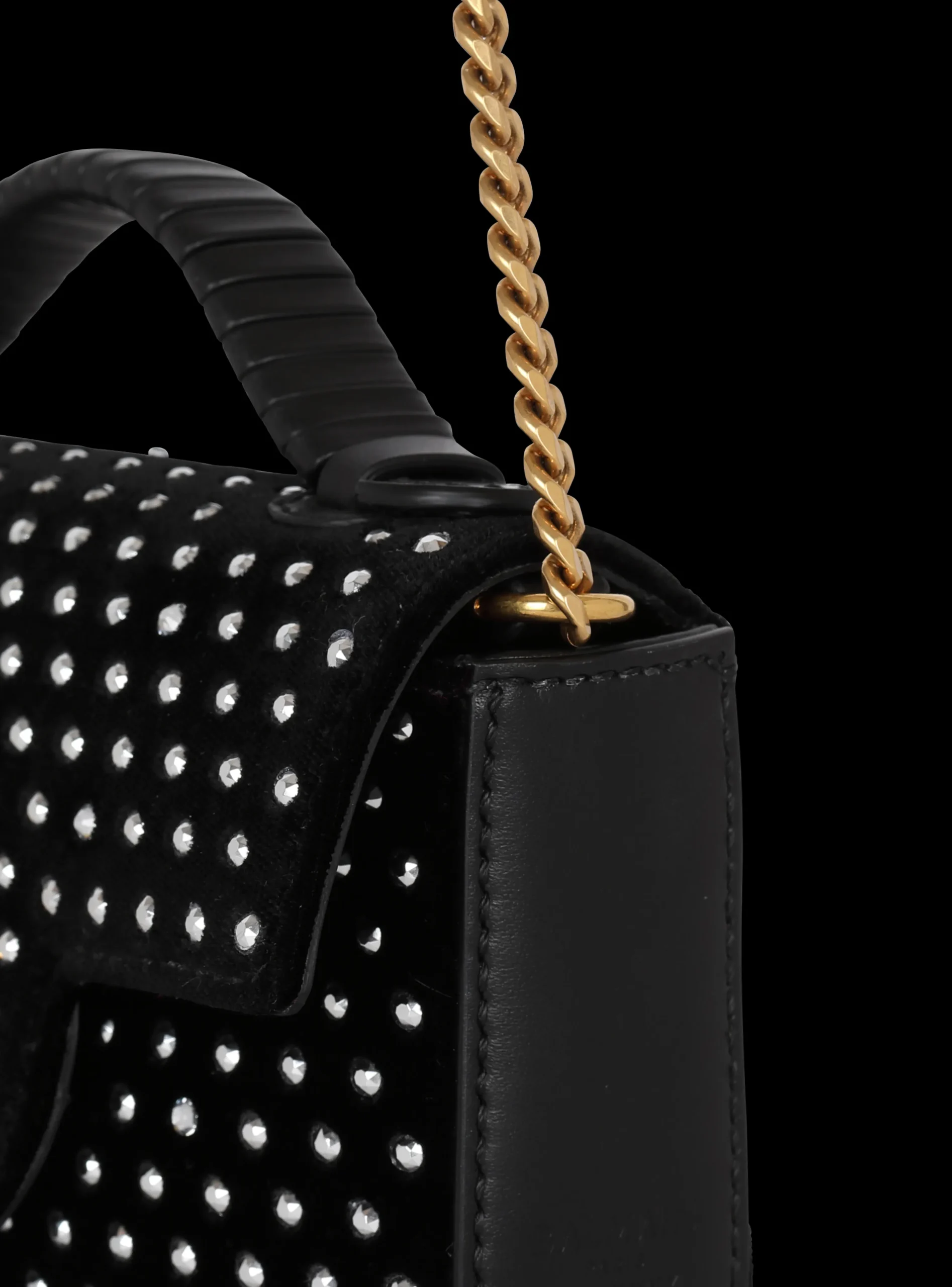 B-Buzz Mini Velvet And Crystal Bag-Balmain Flash Sale