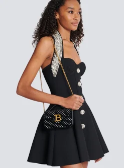 B-Buzz Mini Velvet And Crystal Bag-Balmain Flash Sale