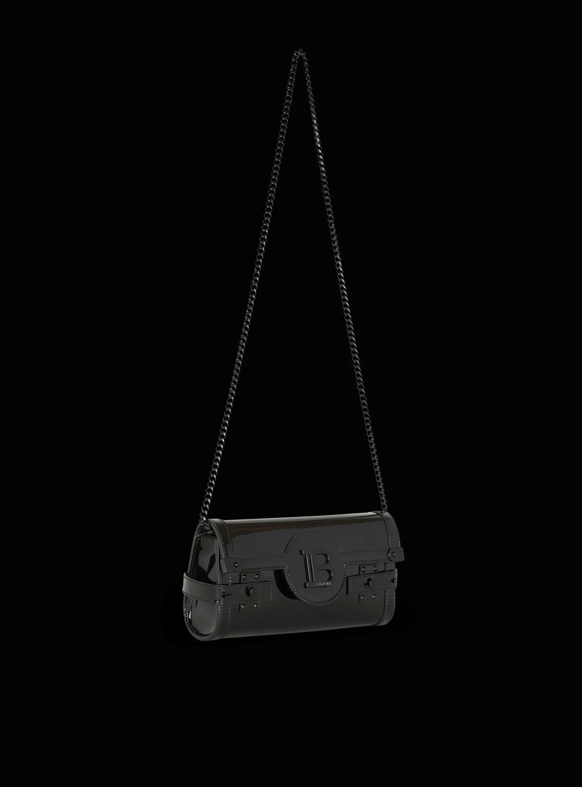 B-Buzz Pouch 23 In Patent Leather-Balmain Sale
