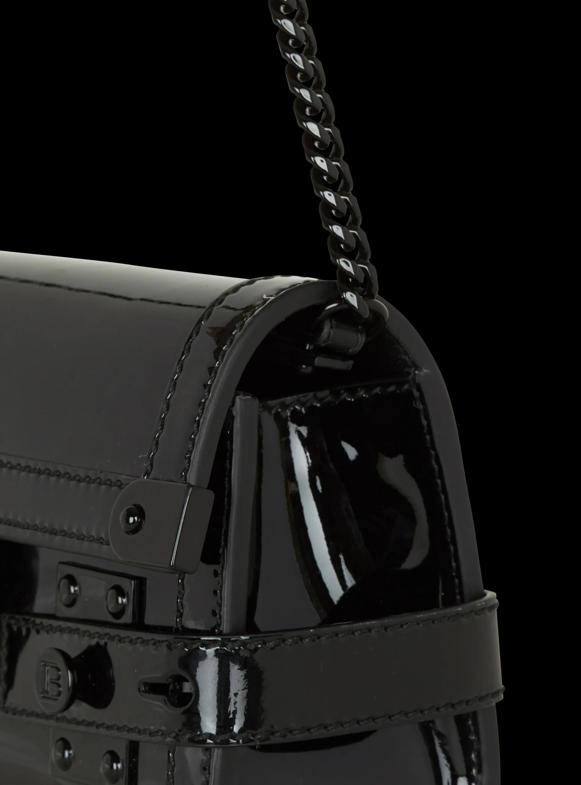 B-Buzz Pouch 23 In Patent Leather-Balmain Sale