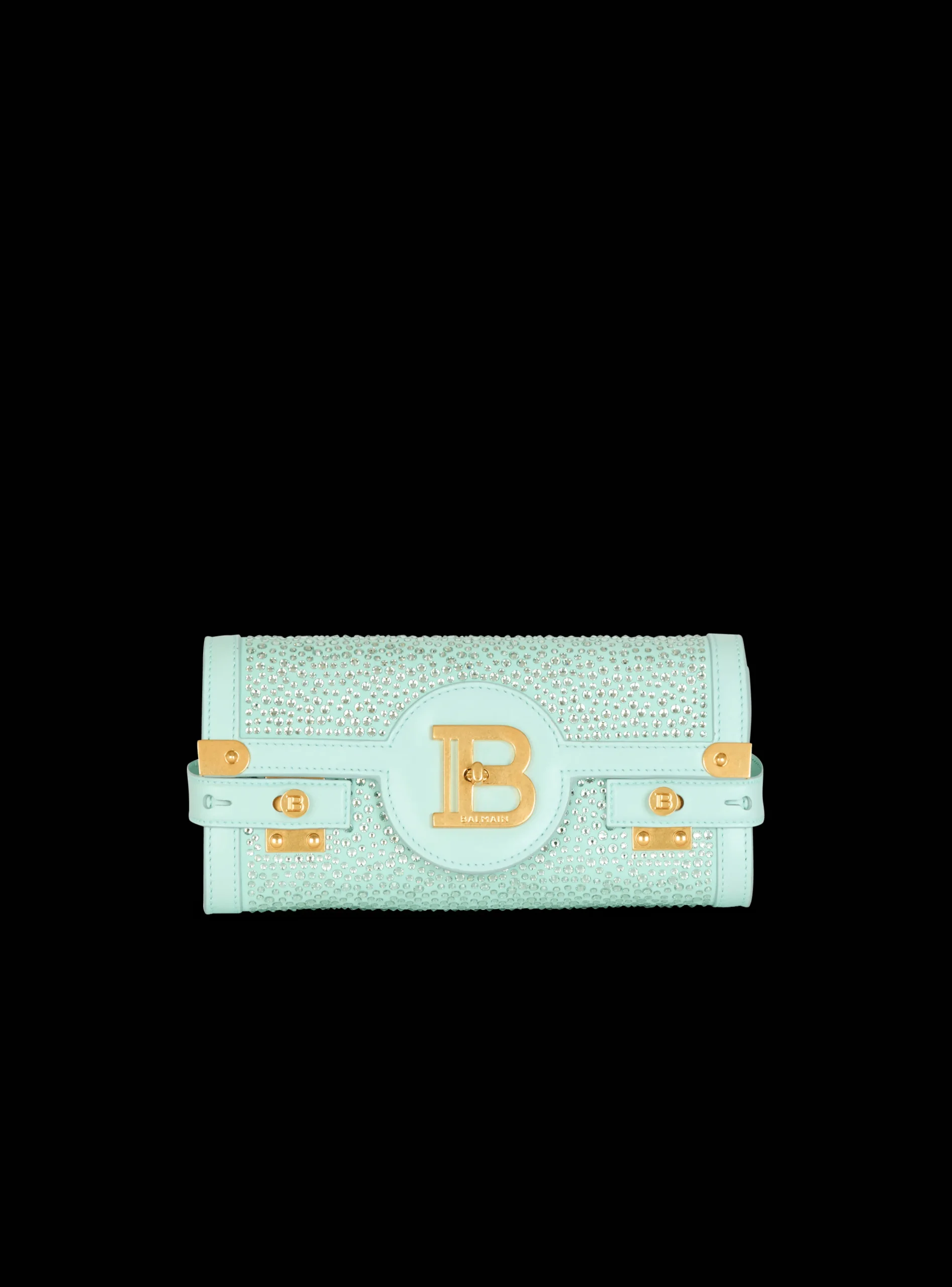 B-Buzz Pouch 23 In Suede And Rhinestones-Balmain Outlet