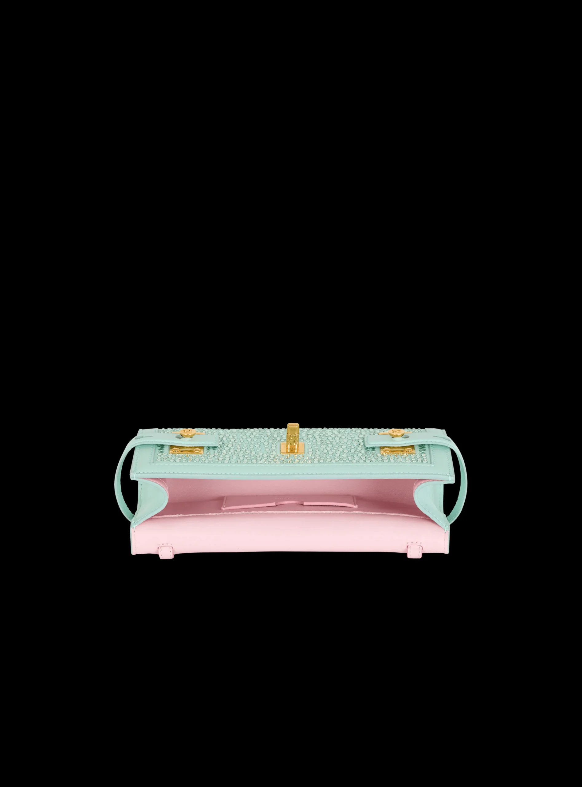 B-Buzz Pouch 23 In Suede And Rhinestones-Balmain Outlet