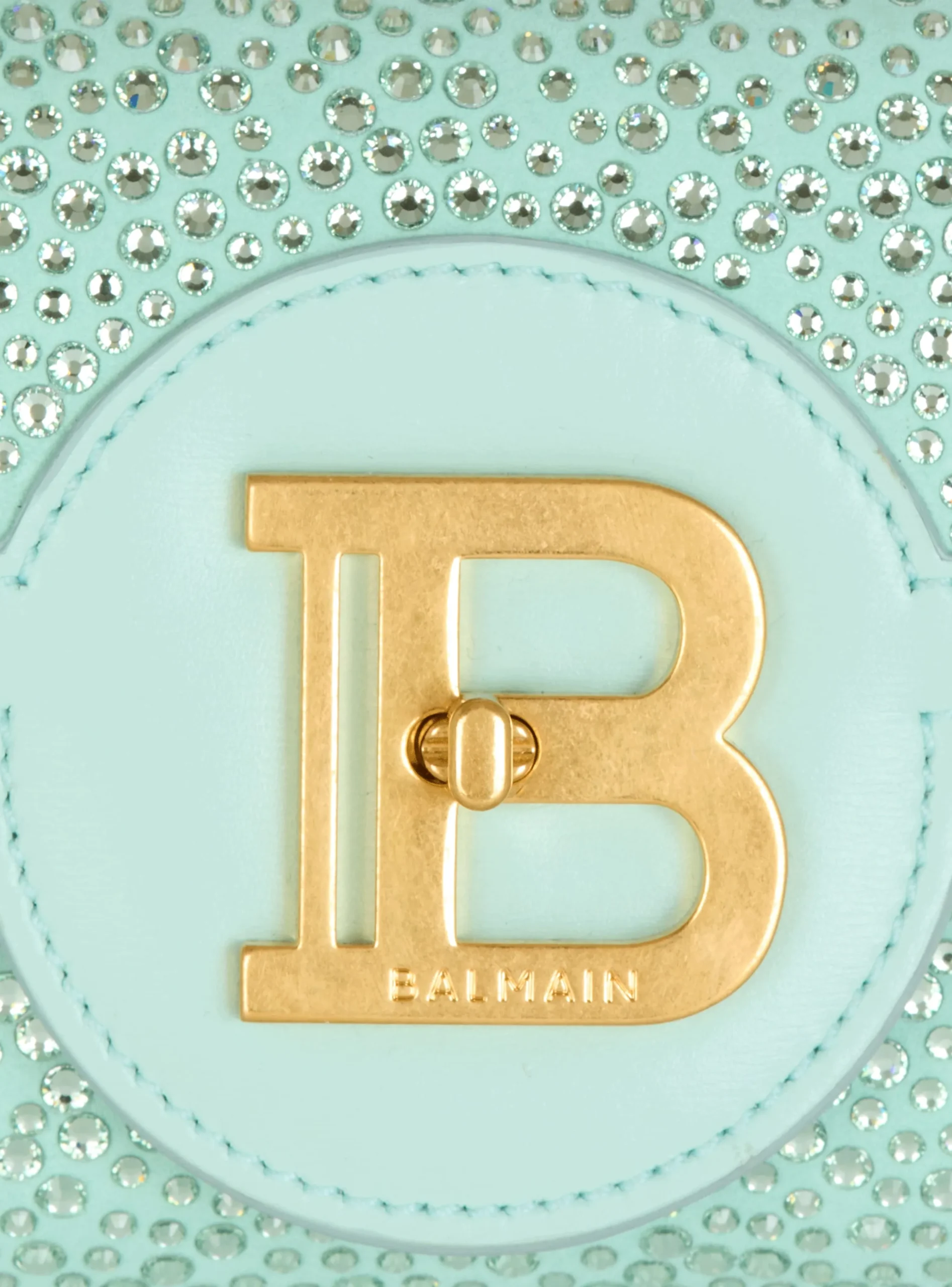 B-Buzz Pouch 23 In Suede And Rhinestones-Balmain Outlet