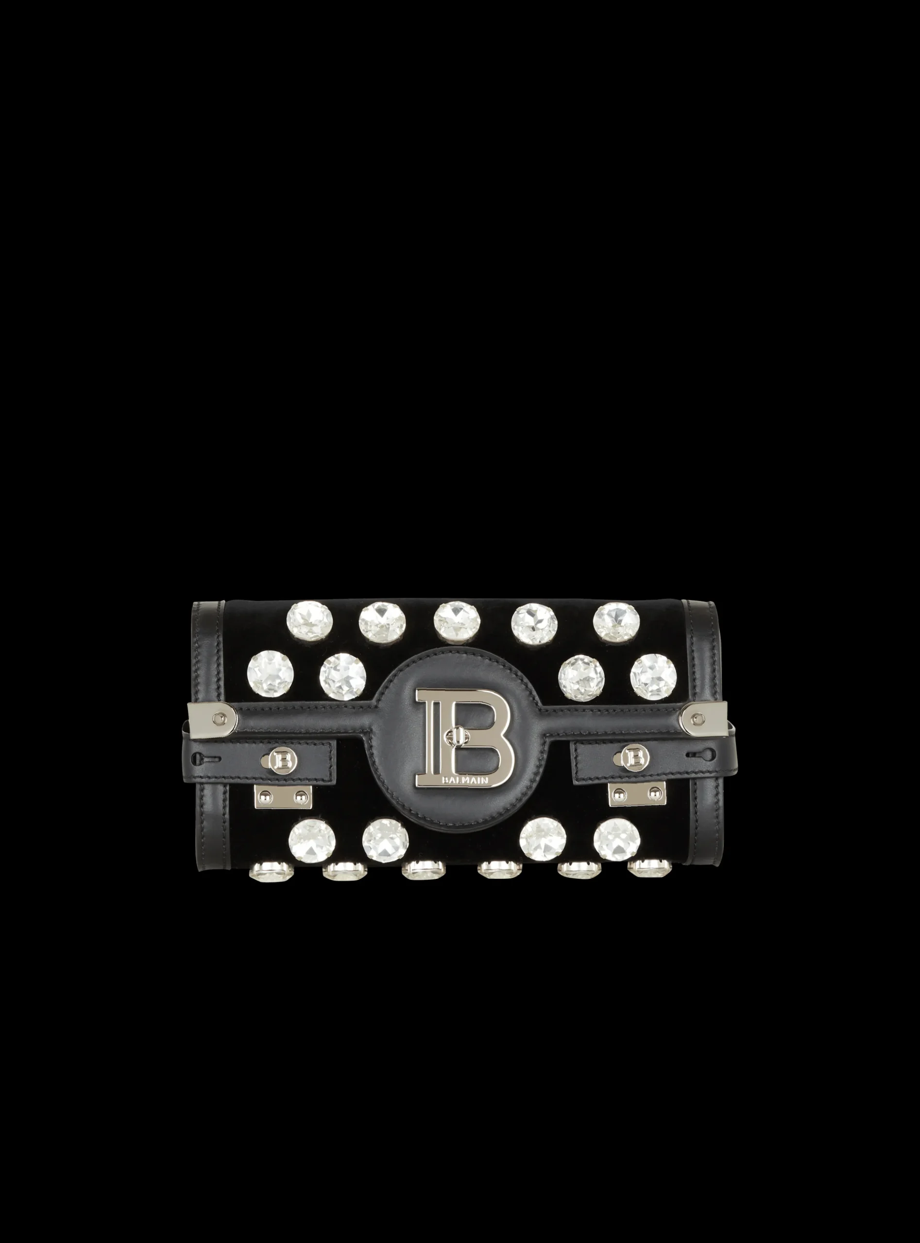 B-Buzz Pouch 23 In Velvet And Crystals-Balmain Discount